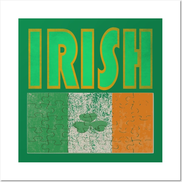 Irish Flag, St Patrick's Day, Irish Proud Wall Art by hippyhappy